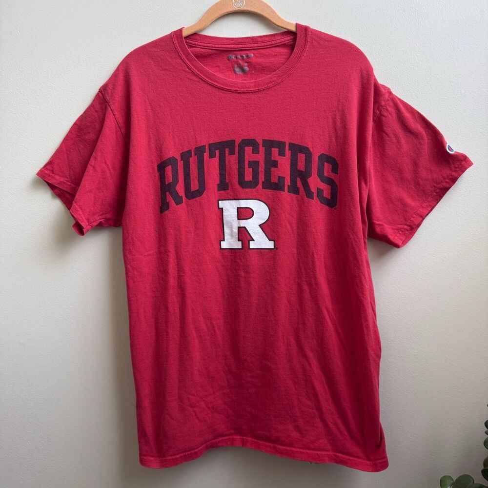 Rutgers Scarlet Knights Brand Champion Red Tee Shirt Size L